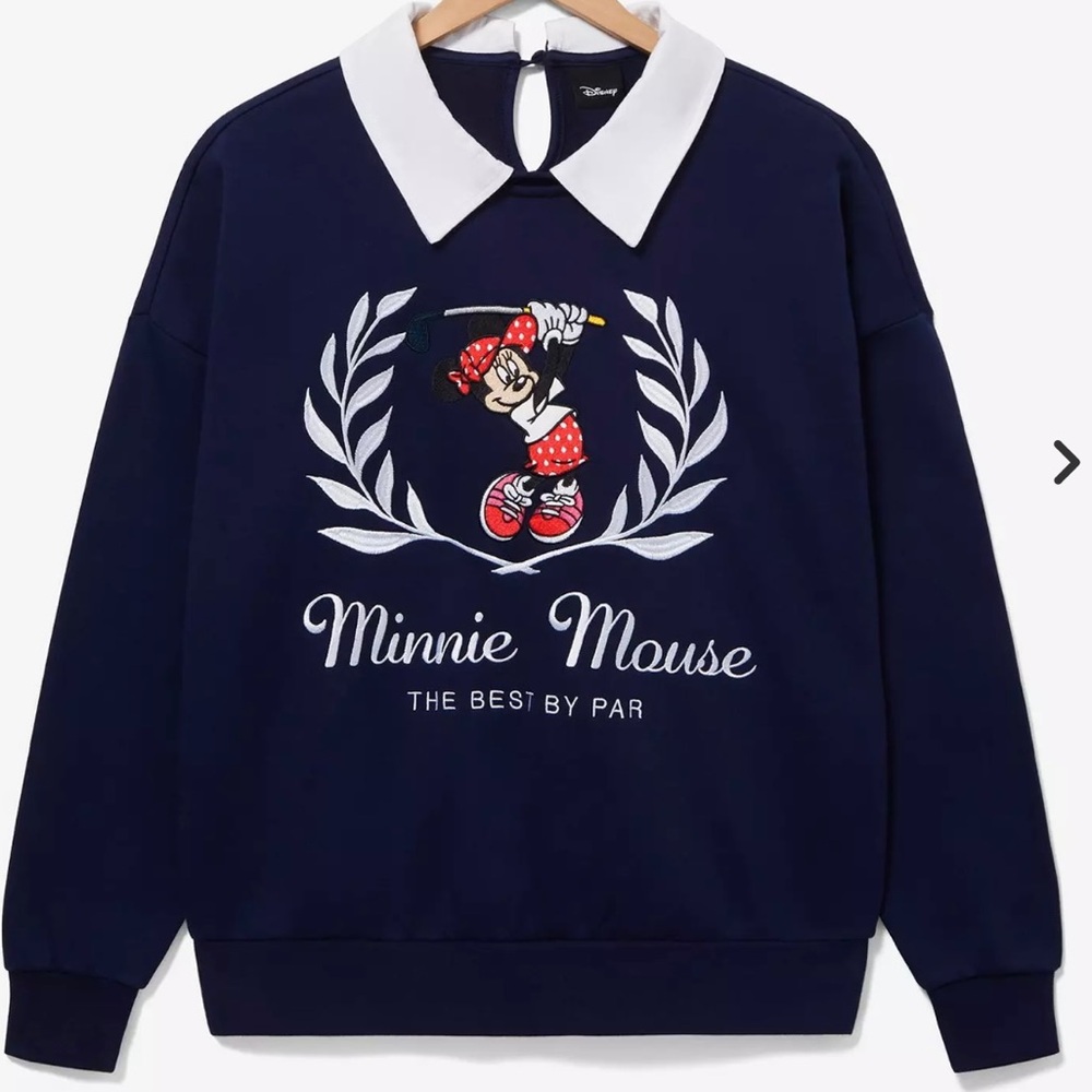 Navy Minnie Mouse Sweatshirt with White Collar